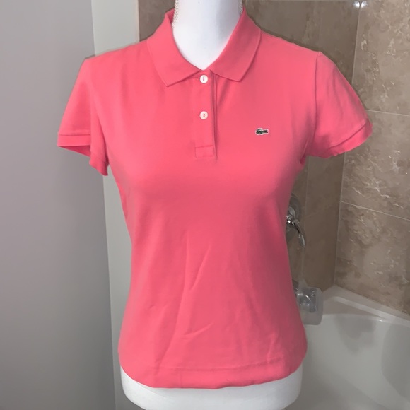 Lacoste Tops - Classic Lacoste Polo in Salmon